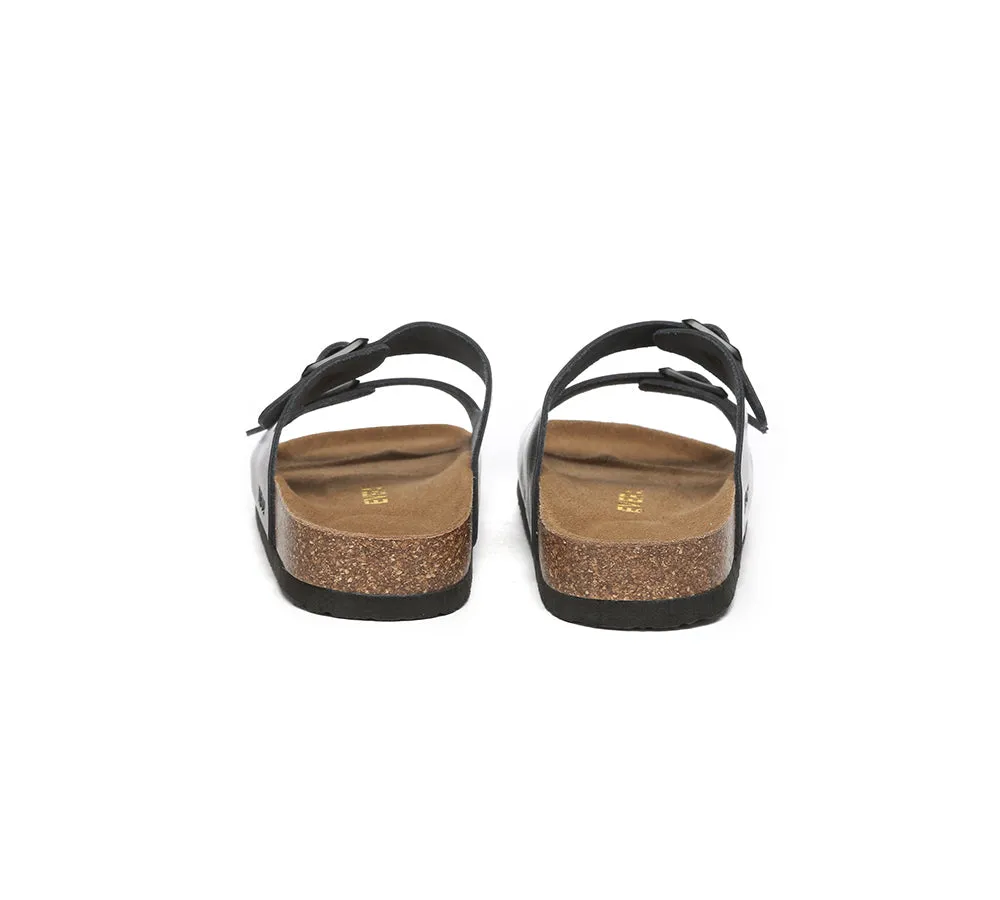 Men Adjustable Strap Embossed Summer Beach Large Size Mick Sandal Slides