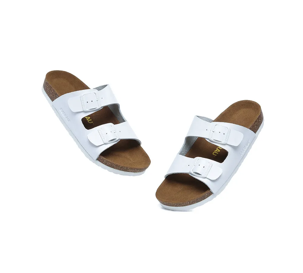 Men Adjustable Strap Embossed Summer Beach Large Size Mick Sandal Slides