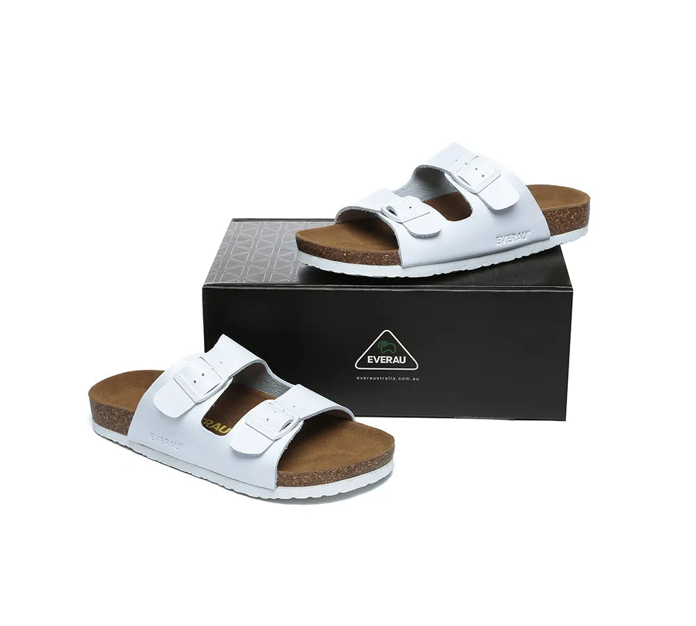 Men Adjustable Strap Embossed Summer Beach Large Size Mick Sandal Slides