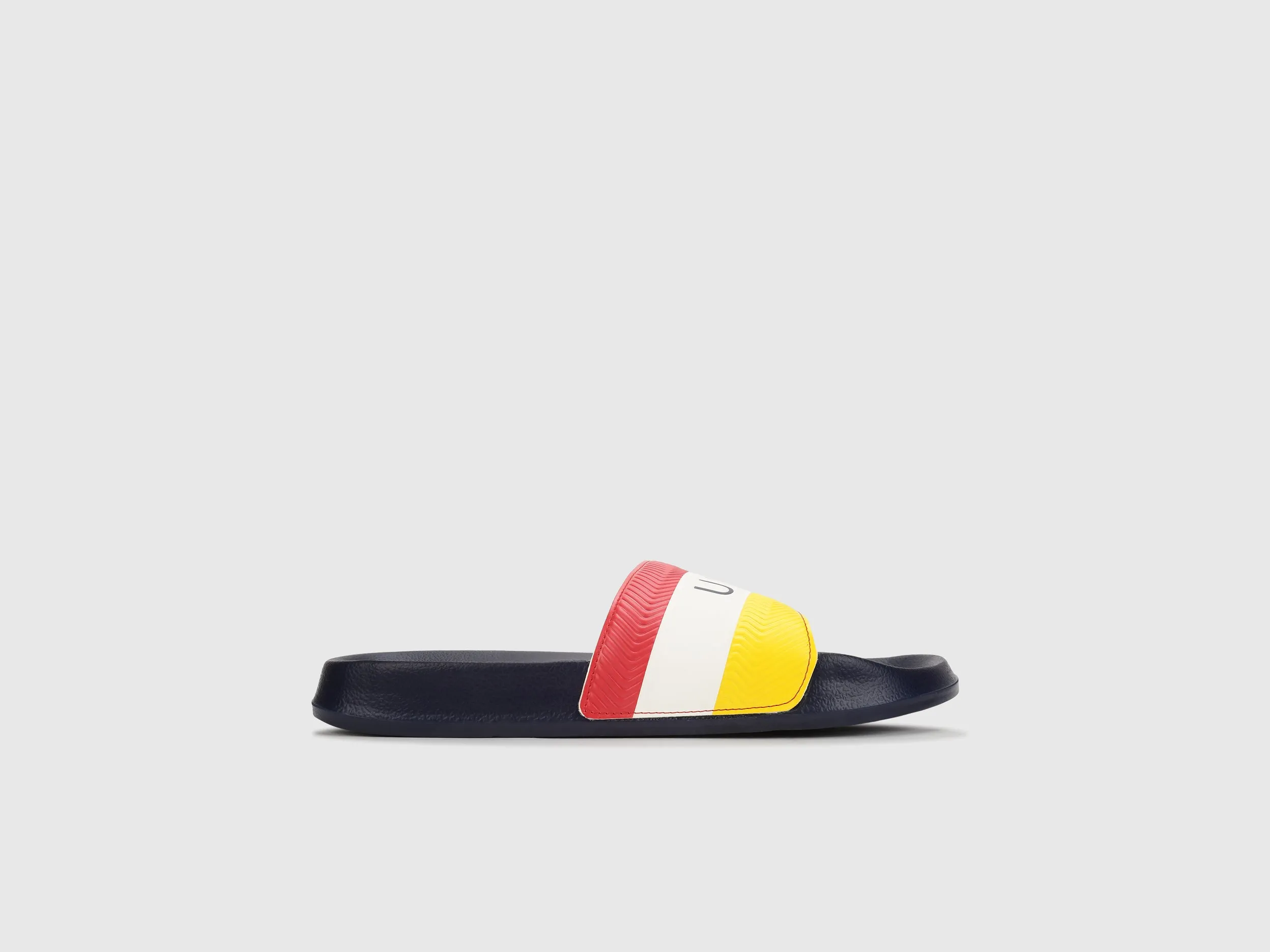 Men Striped Slip-On Sliders