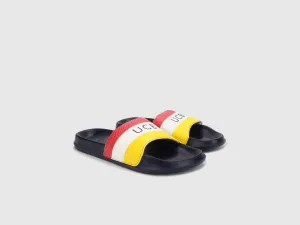 Men Striped Slip-On Sliders