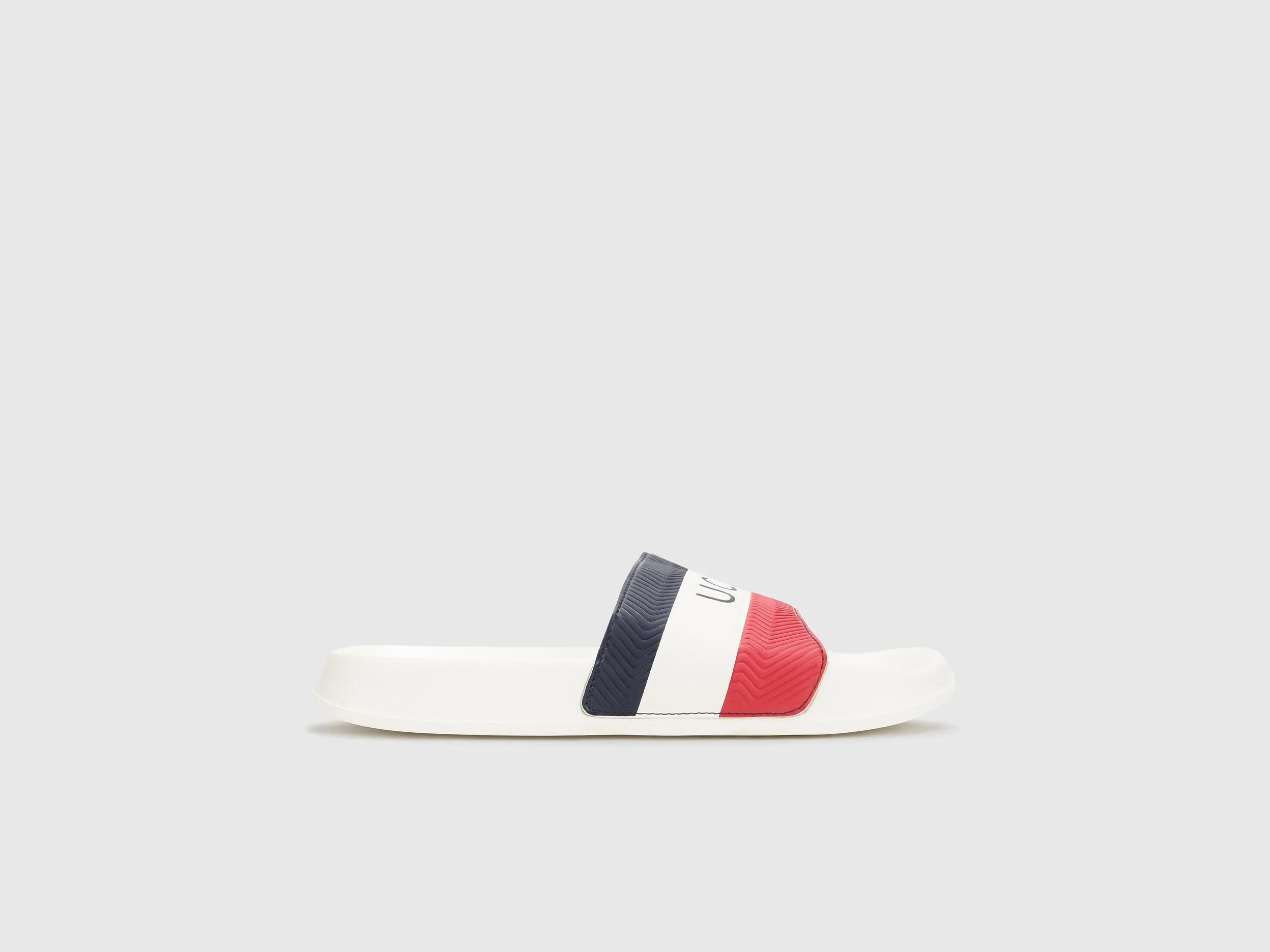 Men Striped Slip-On Sliders