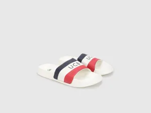 Men Striped Slip-On Sliders