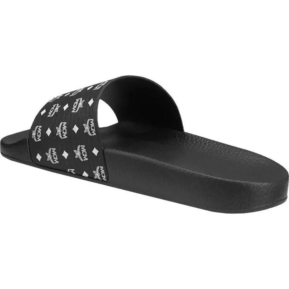 Men's MCM Visetos Rubber Mono Print Slides
