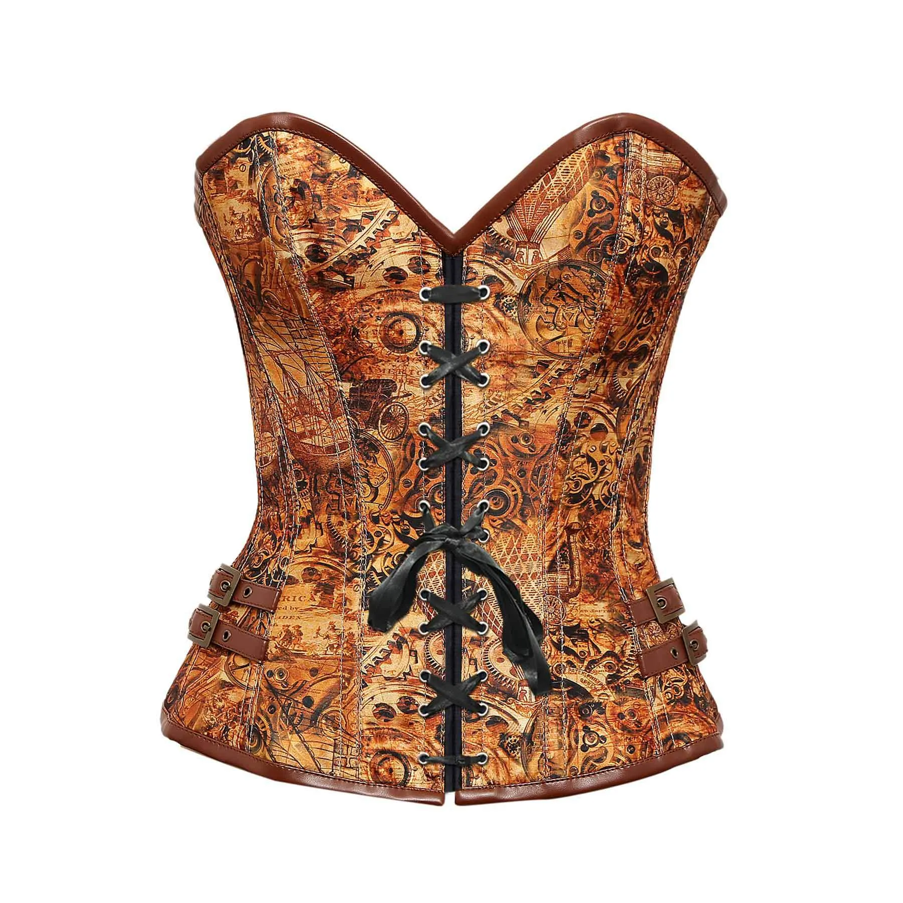 Mikhi Steampunk Steel Boned Overbust Corset