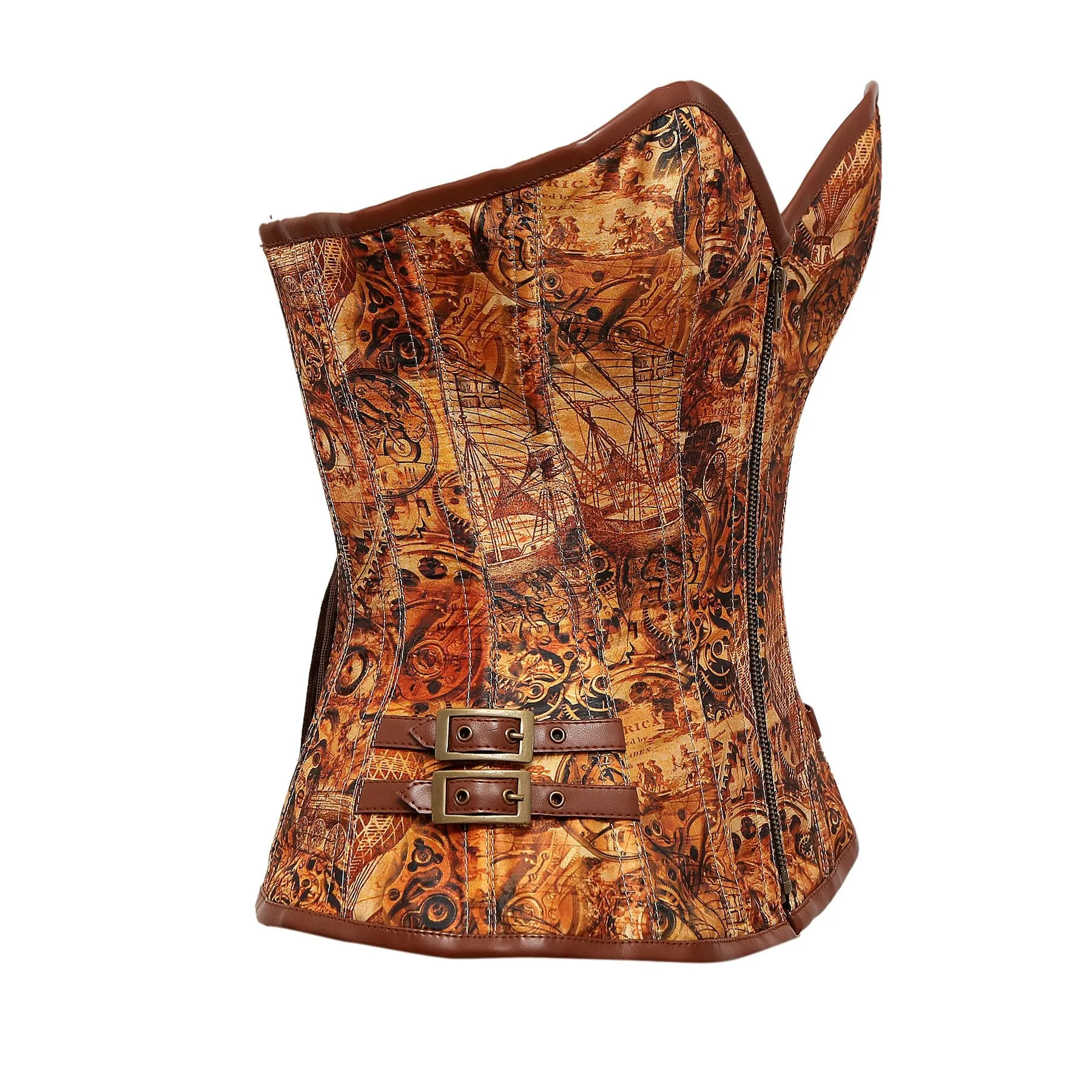 Mikhi Steampunk Steel Boned Overbust Corset
