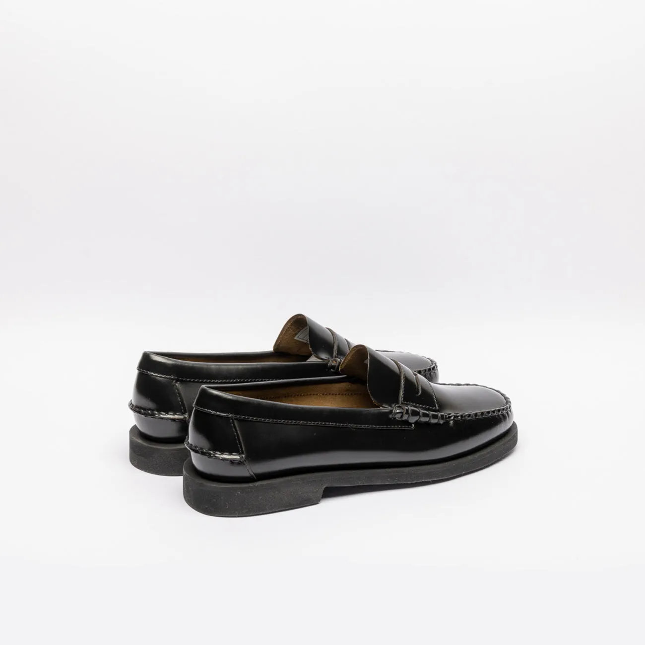 Mocassino penny Sebago Dan Po in pelle spazzolata nera
