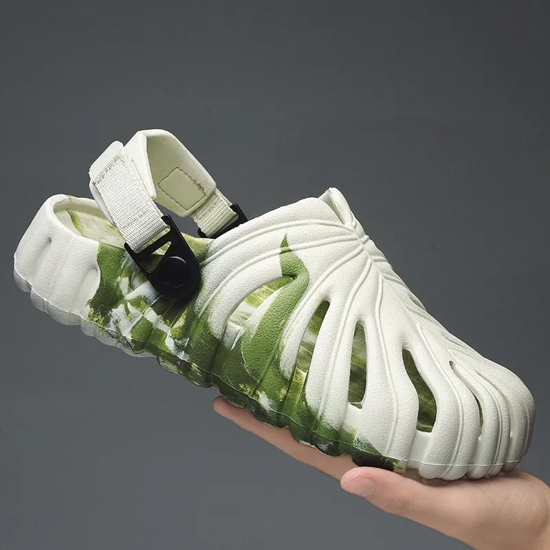 Monstera Unisex Summer Slides: Beach and Home Footwear