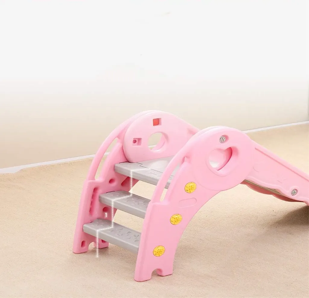 My First Folding Slide | Hard Plastic Material | Extra Wide Safety Base | Pink or Green | 12m 