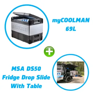 myCOOLMAN 69L   DS50 Fridge Slide With Table BUNDLE