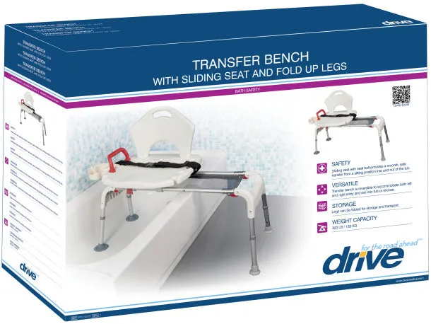New in box! Drive Medical Folding Universal Sliding Transfer Bench, 300 Lb Capacity! Retail $295 