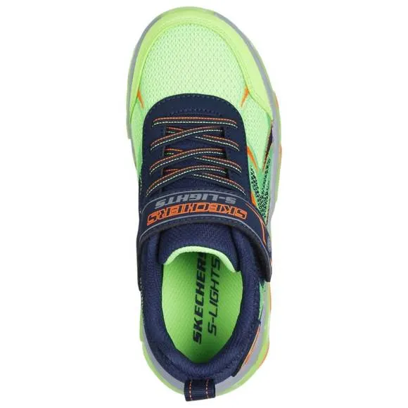 NEW SKECHERS boy's mega surge sneakers in lime navy