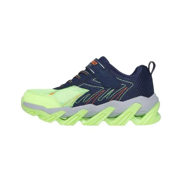 NEW SKECHERS boy's mega surge sneakers in lime navy