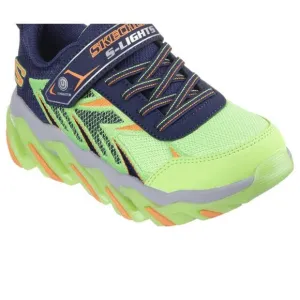 NEW SKECHERS boy's mega surge sneakers in lime navy