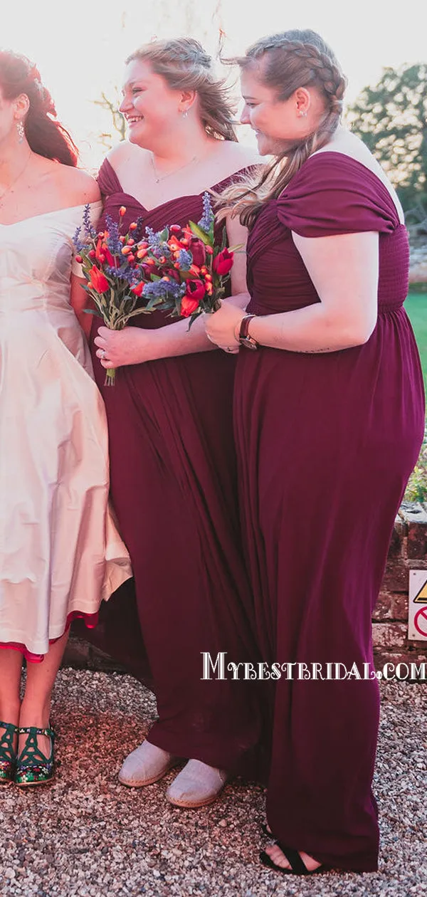 Newest Mermaid Off-shoulder Floor-length Long Bridesmaid Dresses, BDS0149