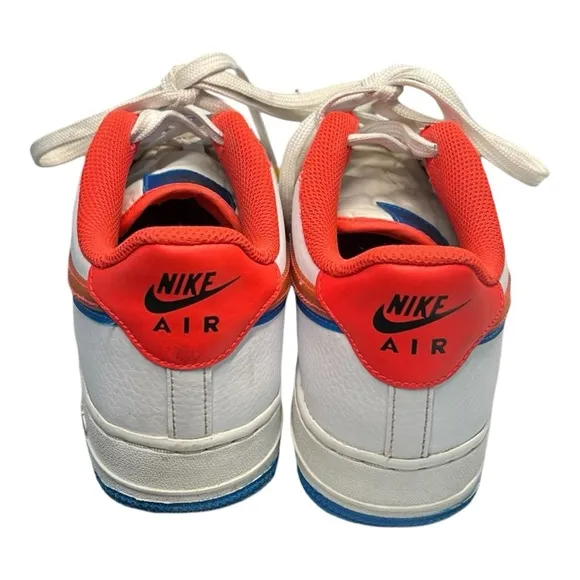 Nike Air Force 1 LV8 Offset 3D Swoosh White Sneakers Size Girls 6.5Y
