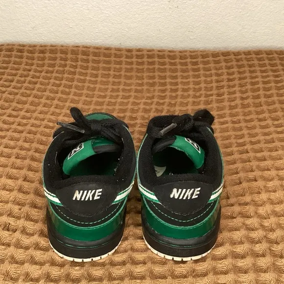 Nike‎ Dunk Low Black GREEN LANTERN Sz 6C Shoes 316610-911 Toddler Baby