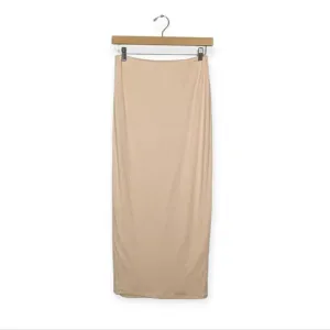 NWT AFRM Light Pink Rib Knit Stretch Essential Maxi Skirt