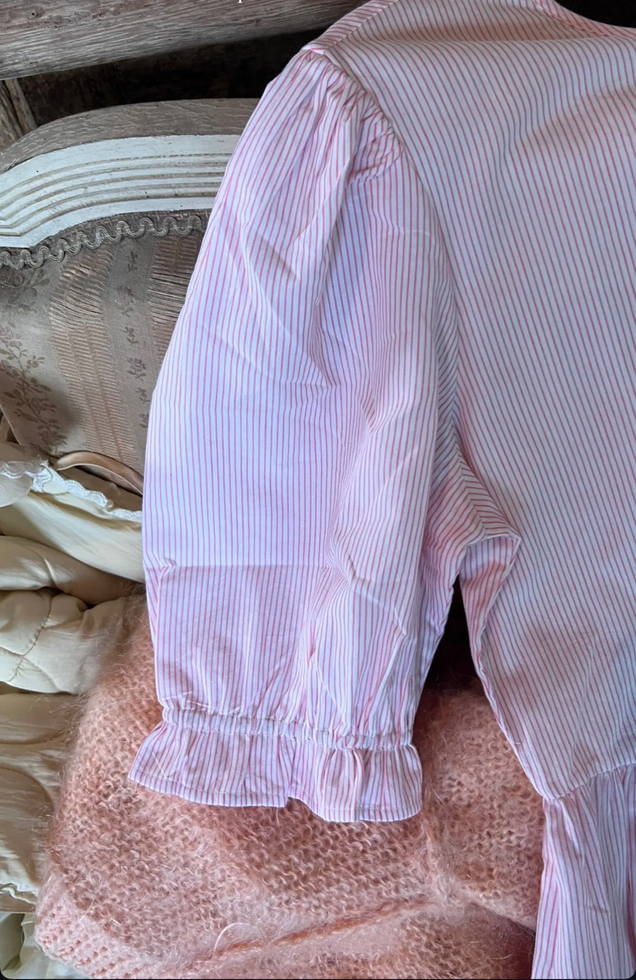 Oak Meadow - Mimi Midi Dress in Rosewater Stripe