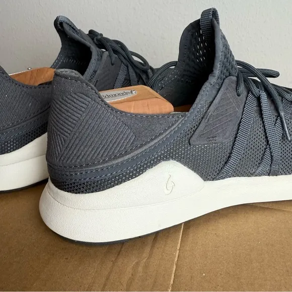 Olukai Men’s Size 11 Holo Sneaker in Dark Shadow Gray Lightweight Athleisure