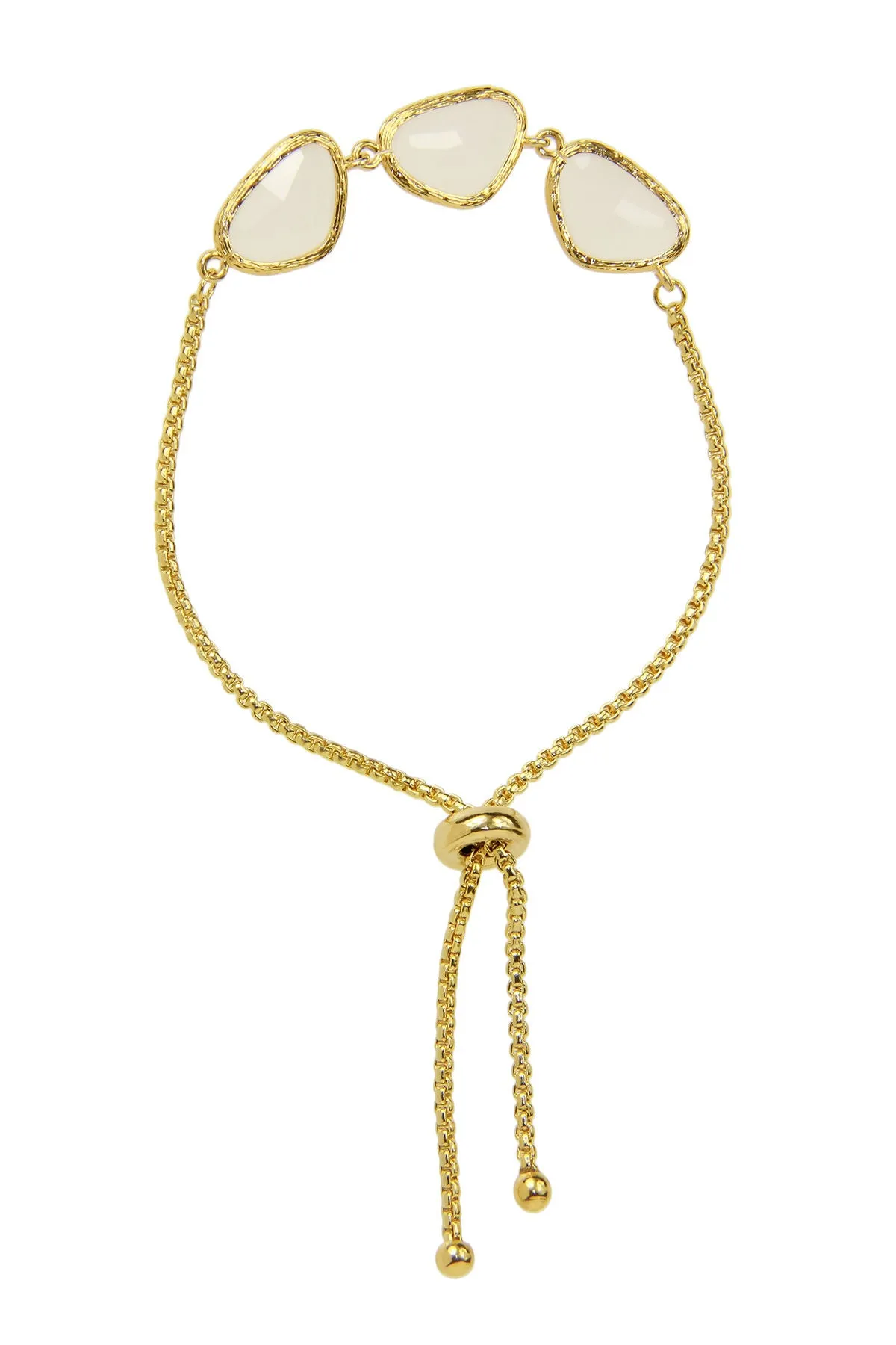 Opal White Gold Toggle Bracele