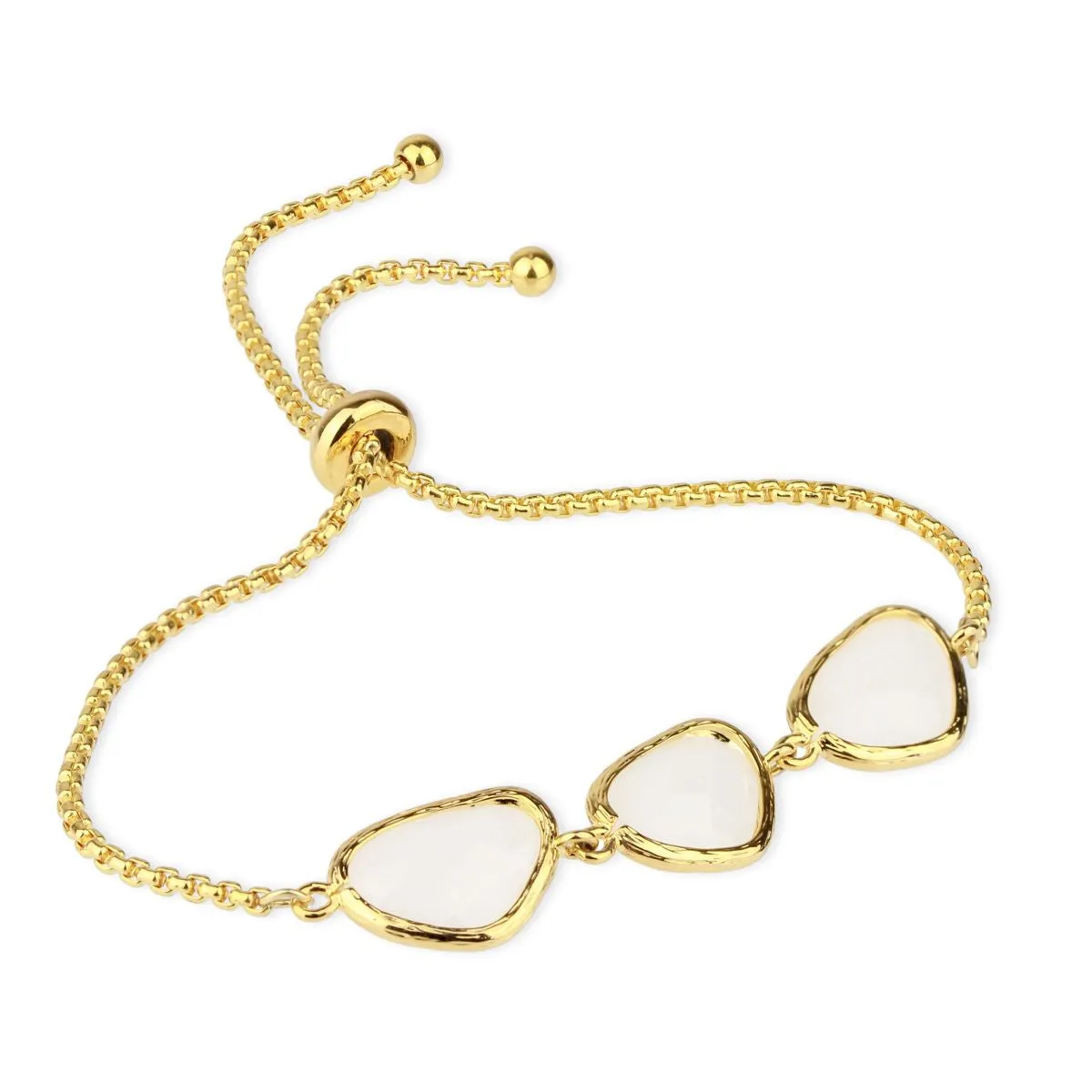 Opal White Gold Toggle Bracele