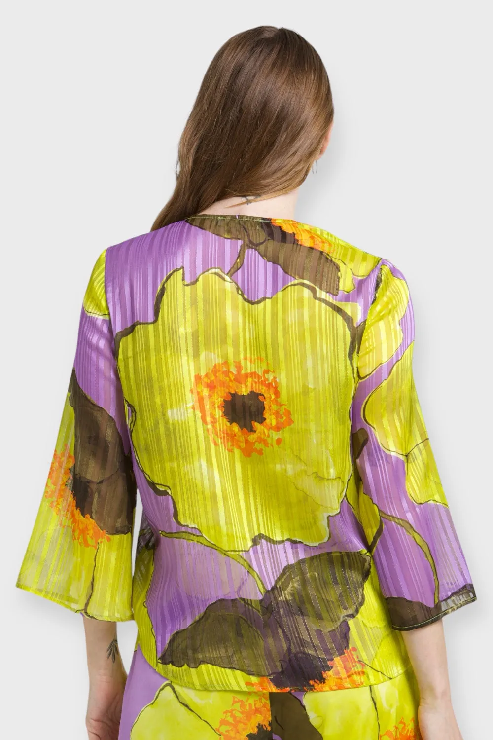Orchid Floral Sheer Blouse