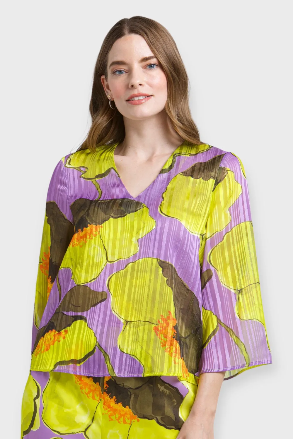 Orchid Floral Sheer Blouse