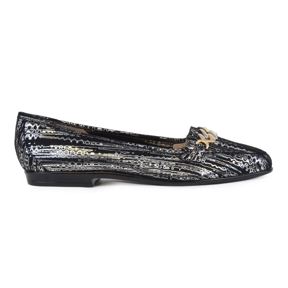 Oste Flat in Silver Suede Metal  *SALE ITEM* Reg Price $240