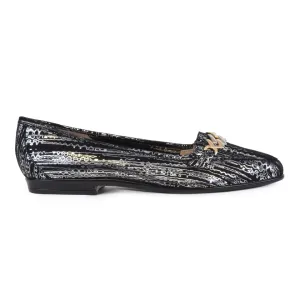 Oste Flat in Silver Suede Metal  *SALE ITEM* Reg Price $240