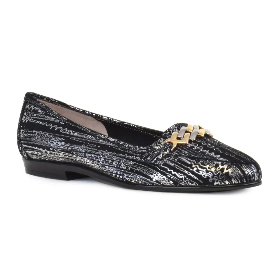 Oste Flat in Silver Suede Metal  *SALE ITEM* Reg Price $240