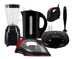 Pack 6 Piece Kettle Sandwich Maker  Sticker Blender Jug Blender Hand Mixer Steam Iron