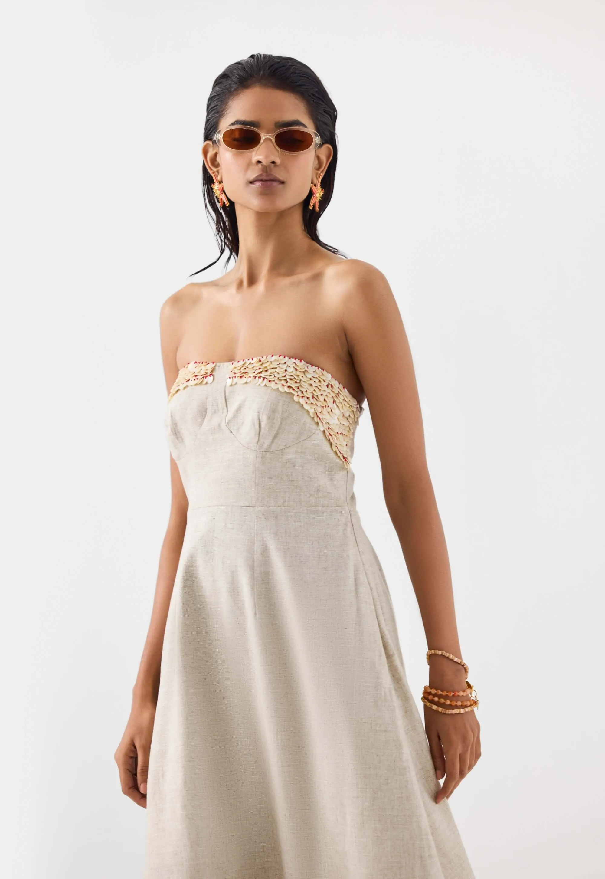 Palm island tiered dress