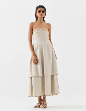 Palm island tiered dress