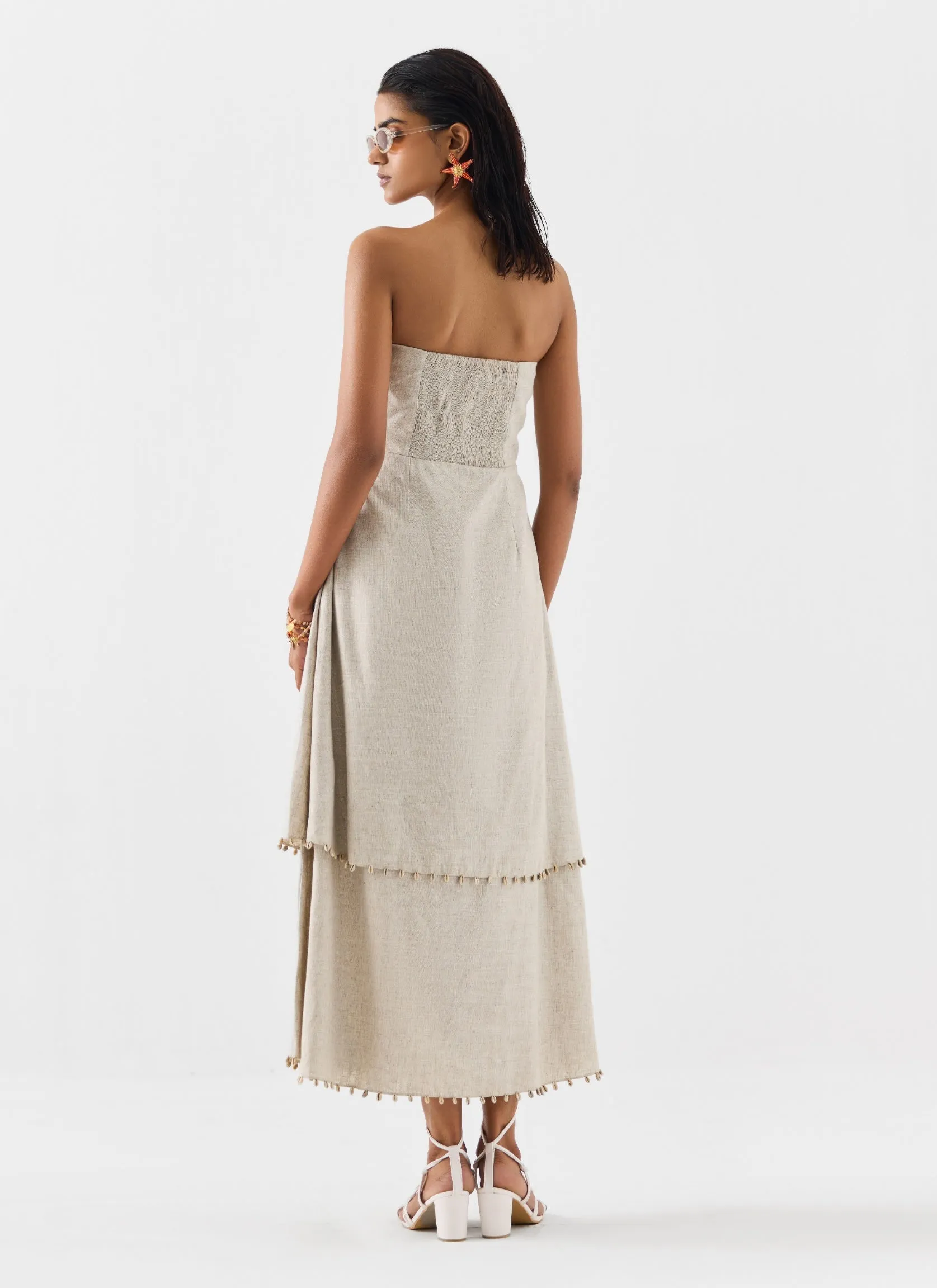 Palm island tiered dress