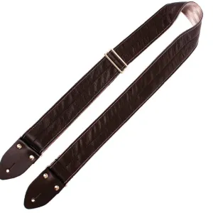 Perri's Easy Slide Leather Strap ~  Black w/Red Seatbelt Backing