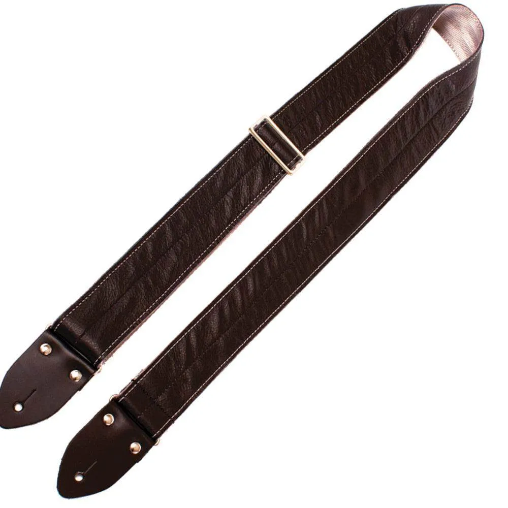 Perri's Easy Slide Leather Strap ~  Black w/Red Seatbelt Backing