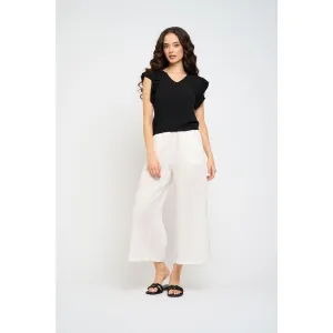 Pistache Ruffle Sleeve Summer Knit Sweater