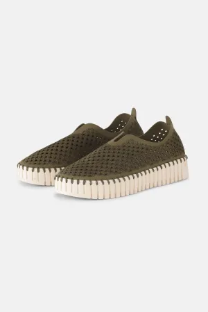 Platform Tulip Skor - Deep Olive