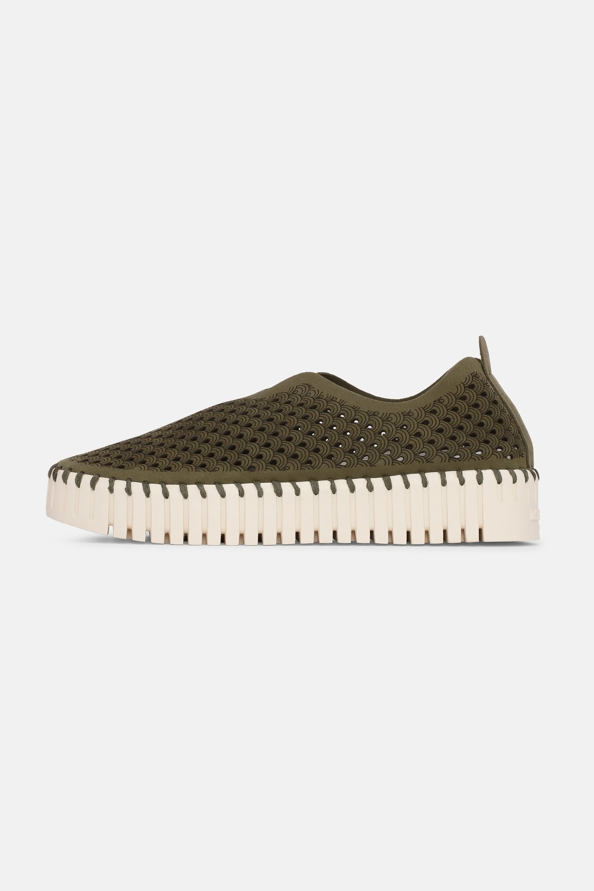 Platform Tulip Skor - Deep Olive