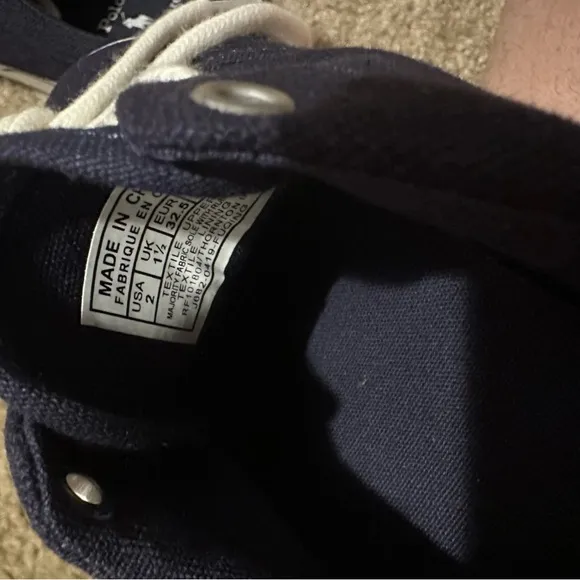 Polo by Ralph Lauren Kids Navy Canvas Sneakers