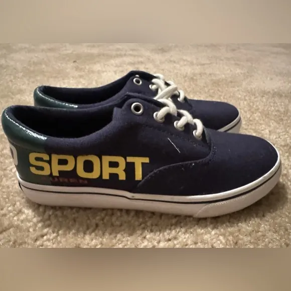 Polo by Ralph Lauren Kids Navy Canvas Sneakers