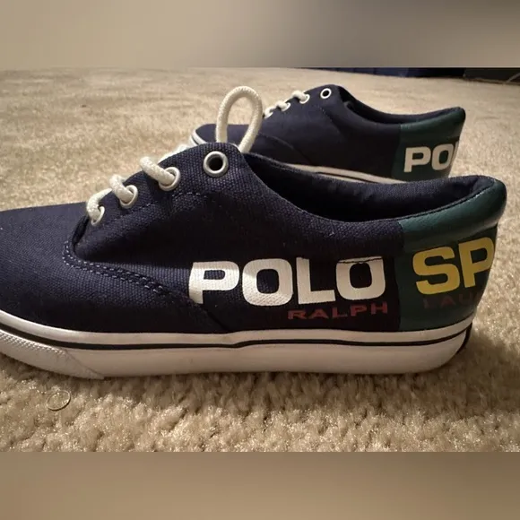 Polo by Ralph Lauren Kids Navy Canvas Sneakers