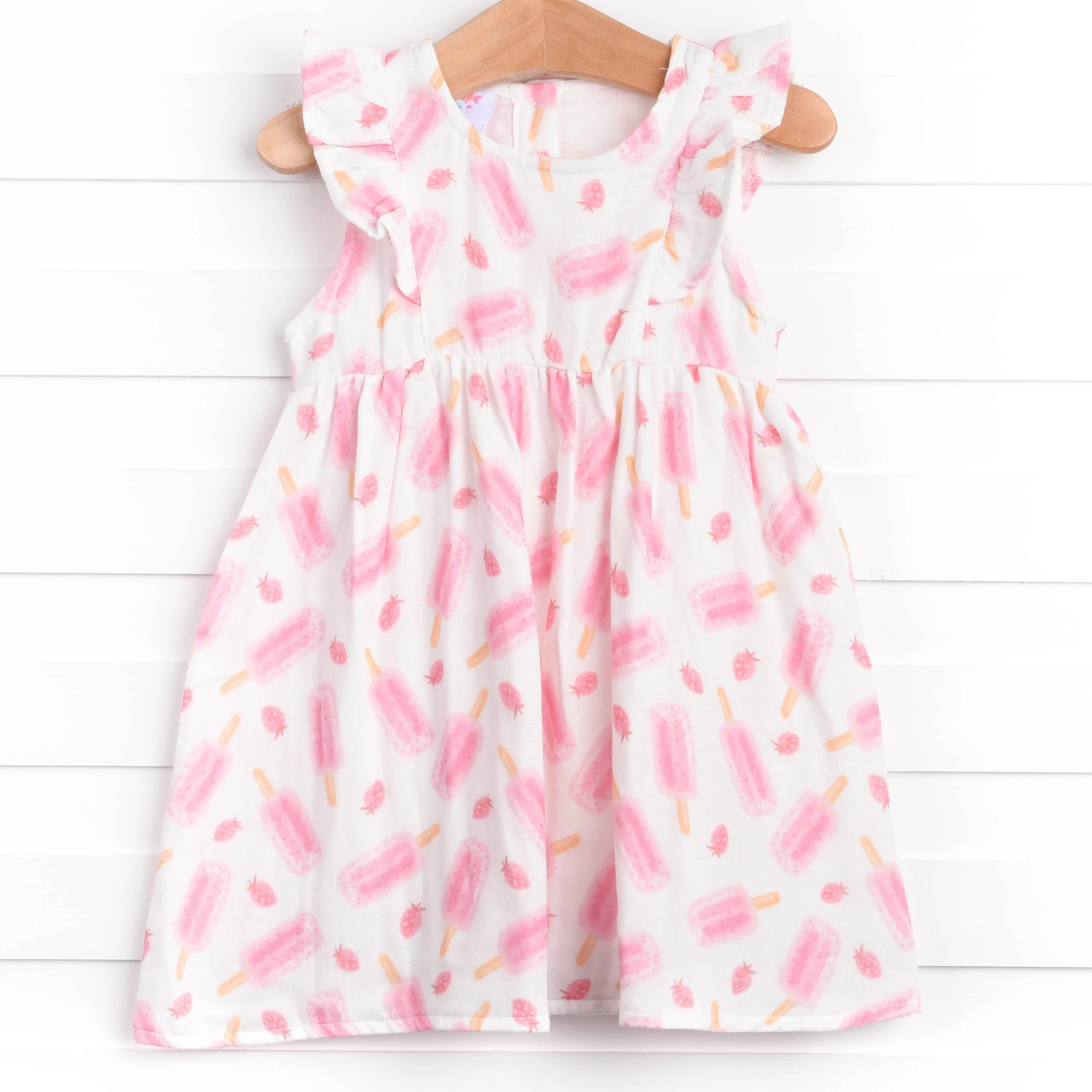 Popsicle Party Muslin Dress, Pink