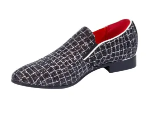 Premium Black And White Check Loafers for men designer slip on casual