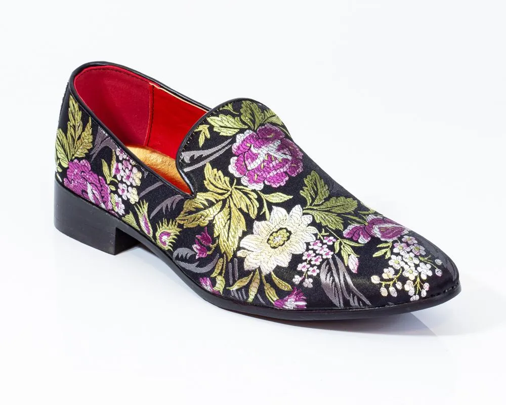 Premium Black Multicolor Loafers for men designer slip on casual /