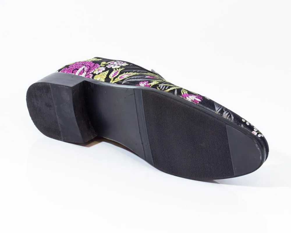 Premium Black Multicolor Loafers for men designer slip on casual /