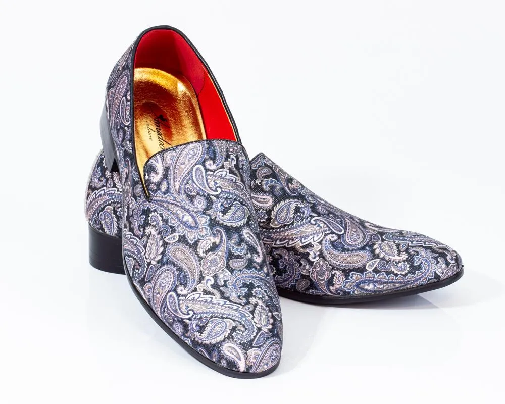 Premium Multicolor Floral Loafers for men designer slip on casual /