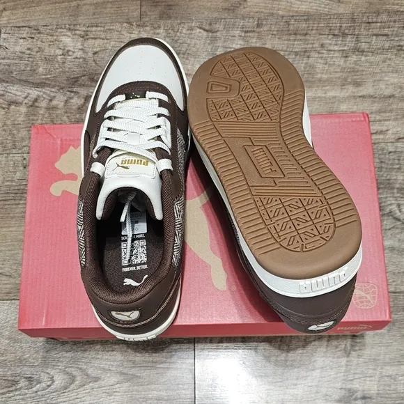 Puma  Converse sneaker  Brown and White Sneakers Men's Size 11