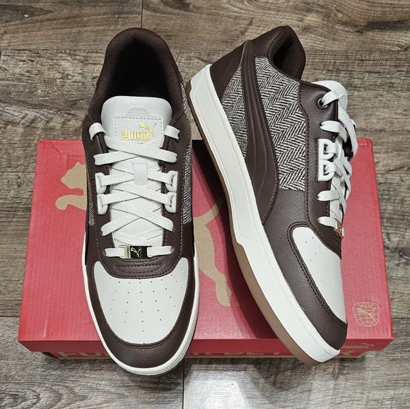 Puma  Converse sneaker  Brown and White Sneakers Men's Size 11